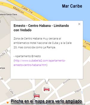 Pincha para ver la ubicacion del Apartamento Ernesto en La Habana
