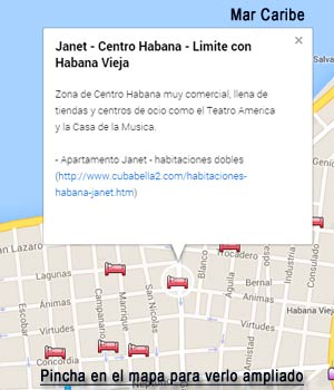 Pincha para ver la ubicacion del Apartamento Janet en La Habana