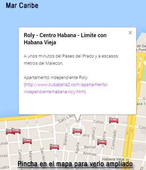 Pincha para ver la ubicacion del Apartamento Roly en La Habana