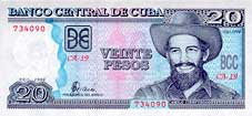 Billete de 20 pesos cubanos