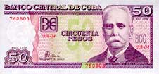 Billete de 50 pesos cubanos