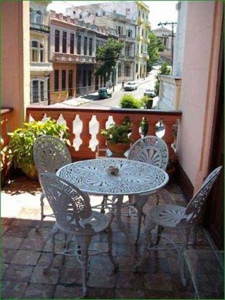 Terraza de una de las casas de habitaciones Concha