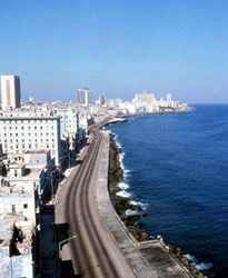 Paseo del Malecon en la Habana, Cuba