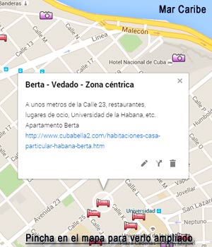 Pincha para ver la ubicacion del Apartamento Berta en La Habana