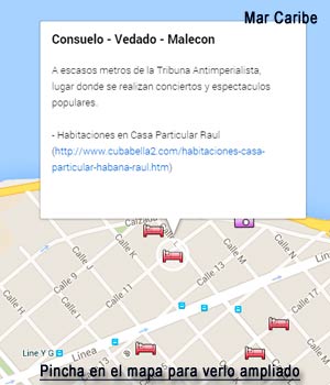 Pincha para ver la ubicacion del Apartamento Consuelo en La Habana