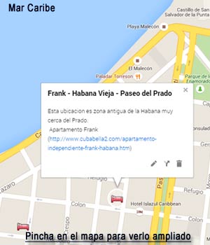 Pincha para ver la ubicacion del Apartamento Frank en La Habana
