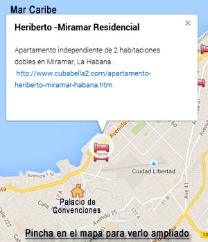 Pincha para ver la ubicacion del Apartamento Heriberto en Miramar, La Habana