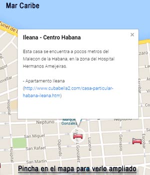 Pincha para ver la ubicacion del Apartamento Ileana en La Habana