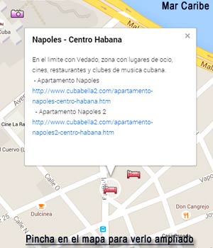 Pincha para ver la ubicacion del Apartamento Napoles en La Habana