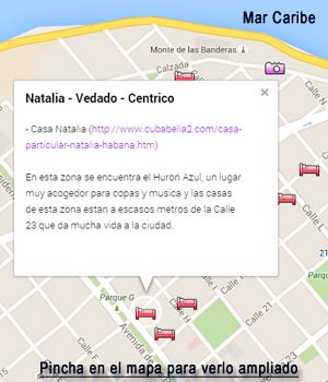 Pincha para ver la ubicacion del Apartamento Natalia en La Habana