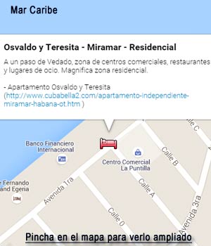 Pincha para ver la ubicacion del Apartamento Osvaldo y Teresita en Miramar, La Habana