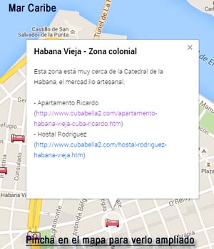 Pincha para ver la ubicacion del Apartamento Ricardo en La Habana