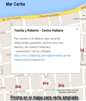 Pincha para ver la ubicacion del Apartamento Yamila y Roberto en La Habana